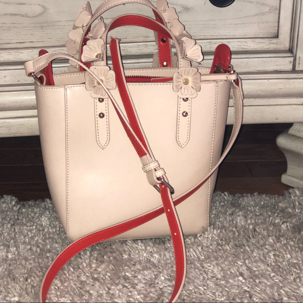 Purse from Zara! Beautiful tan and orange color!